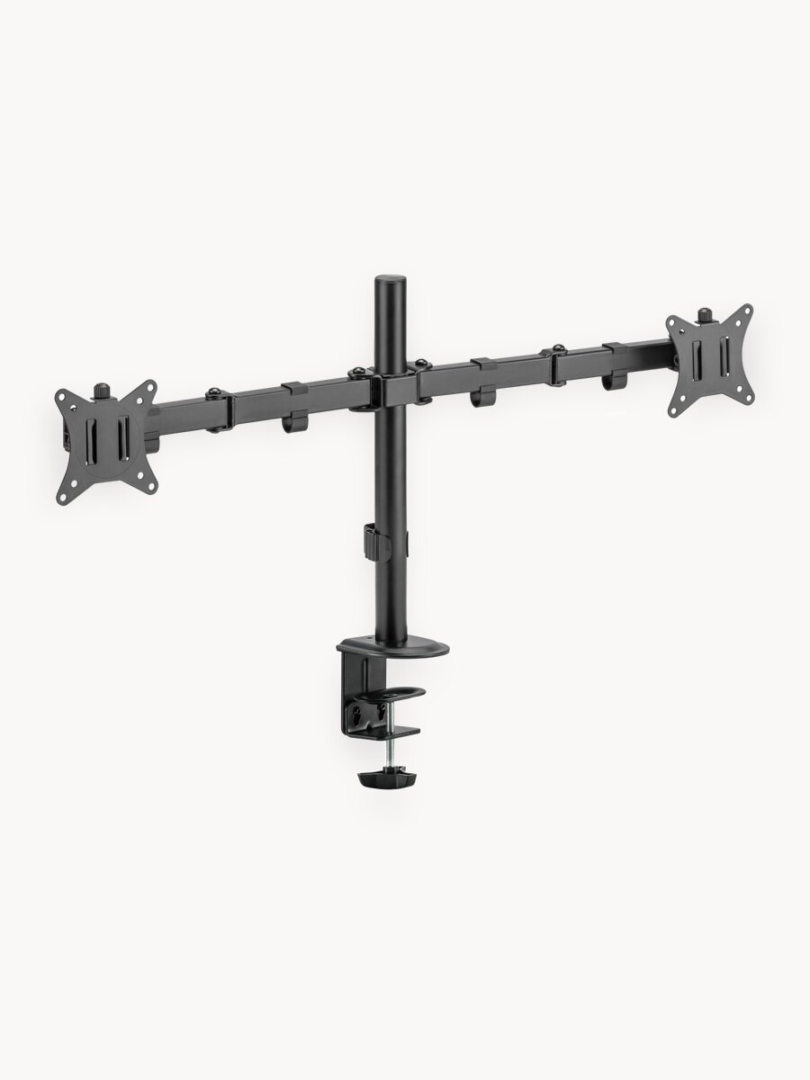 Кронштейн для двух мониторов / телевизоров настольный выдвижной, наклонно-поворотный iTECHmount MBS10-12F (17" - 32")