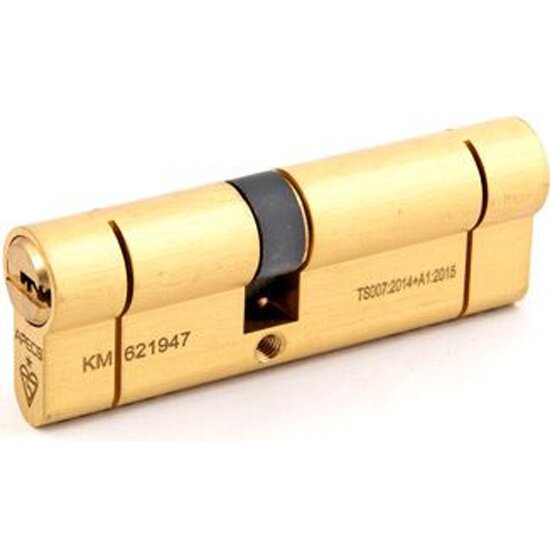 Цилиндр (Личинка замка) APECS N6-90(40/50)-G золото ключ-ключ