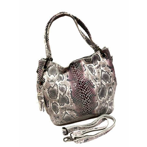 Сумка , фактура под рептилию, бежевый