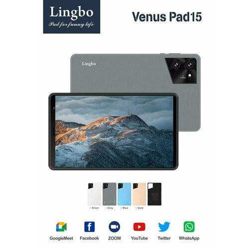 Детский планшет Lingbo Venus PAD14 с Amoled-дисплеем и 64 Гб памяти, цвет Голубой