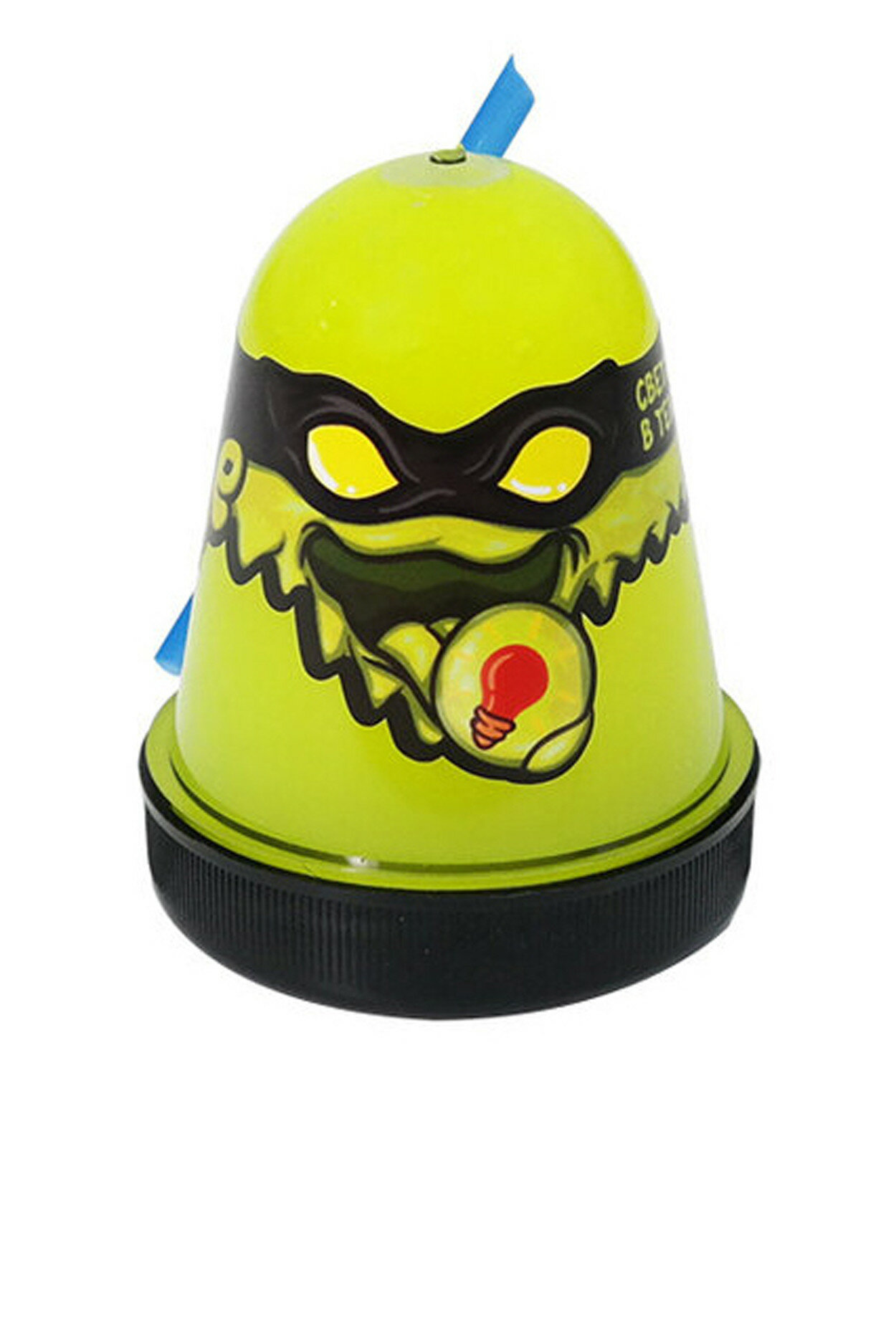 Игрушка ТМ "Slime "Ninja" арт. S130-19 светится в темноте, желтый, 130 г. "боится холода"