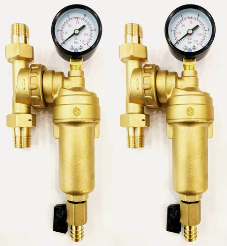 Изображение товара Фильтры свободного вращения с манометром 1/2" (универсальный) TST