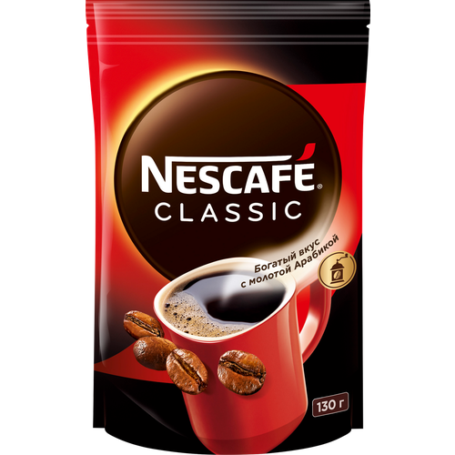 Кофе растворимый с добавлением молотого NESCAFE Classic, 130г