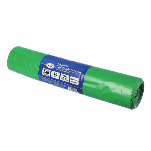 Мешки для мусорных баков Klif биоразлагаемые 240 л 75 мкм 10 шт