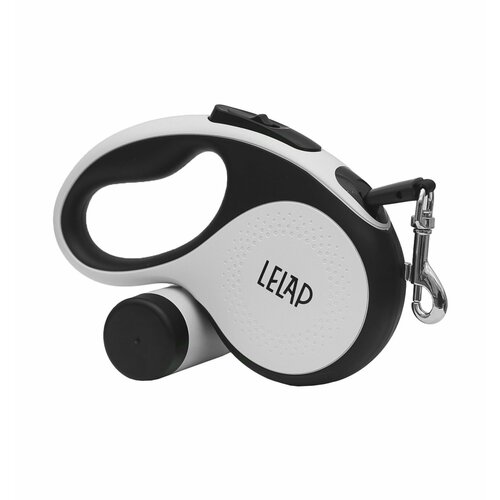 Ремень-рулетка LeLap для собак до 15кг 3м белая 1487₽