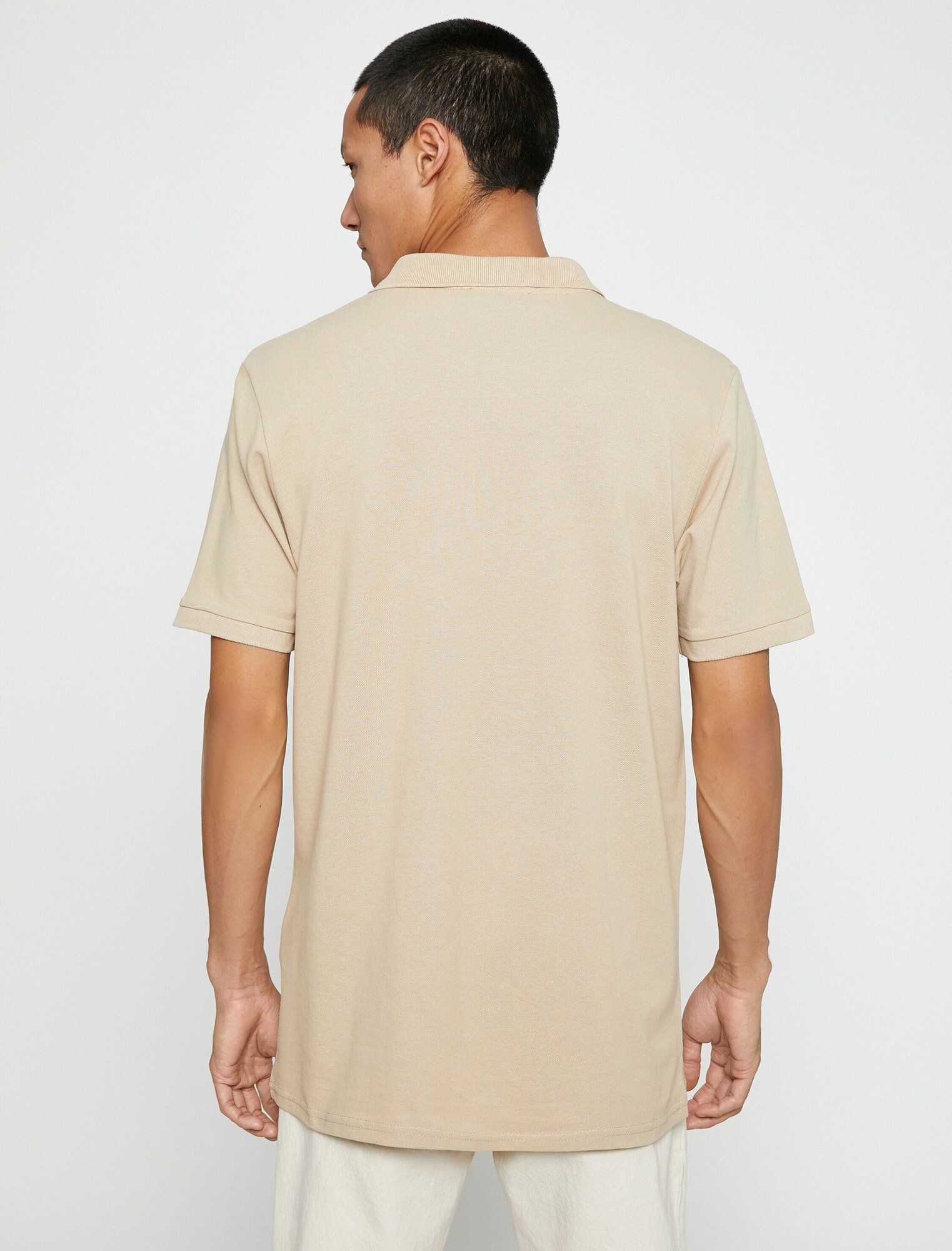 Поло KOTON, размер S, бежевый — фото 1