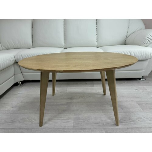Овальный журнальный кофейный деревянный дуб столик 93см EDWOOD EDWs04 9000₽