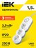 Удлинитель У03В 3 места 2P+PE/1,5м 3х1,5мм2 16А/250В UNO IEK