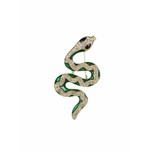 Брошь AURELLA, зелeный