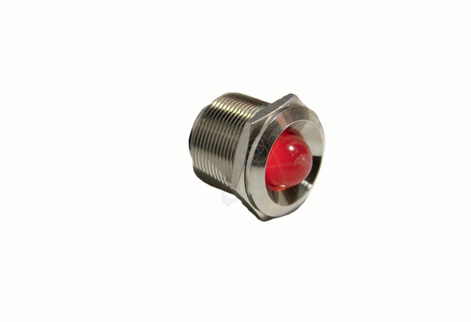 Лампа HBGQ22G-D/N нерж. сталь. LED красный (R) 110В-AC/DC
