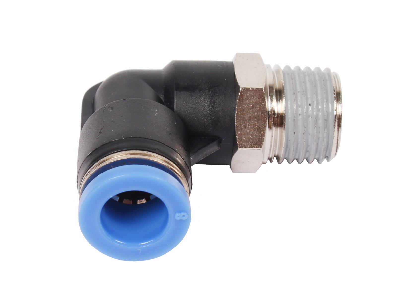 Пневмофитинг цанговый L-образный с наружной резьбой PL 8-02 (R1/4)