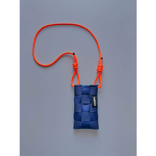 Сумка кросс-боди NODO, фактура матовая, гладкая, плетеная, синий/розовый