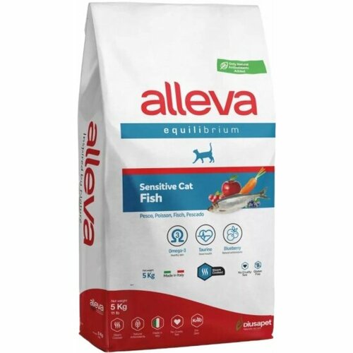Alleva Equilibrium Sensitive Fish Adult Cat сухой корм для взрослых кошек с рыбой - 5 кг