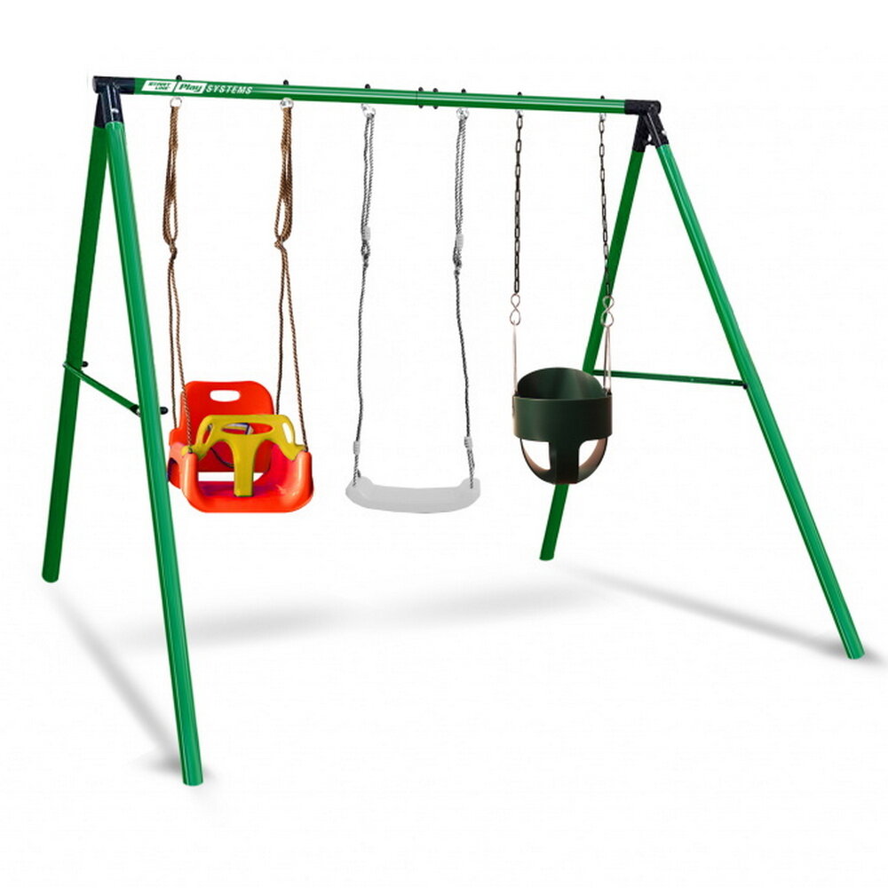 Start Line Play (Россия) Качели SLP SYSTEMS 3 секции + лодочка белое + качеля с фиксацией зеленая + качеля с фиксацией желтое
