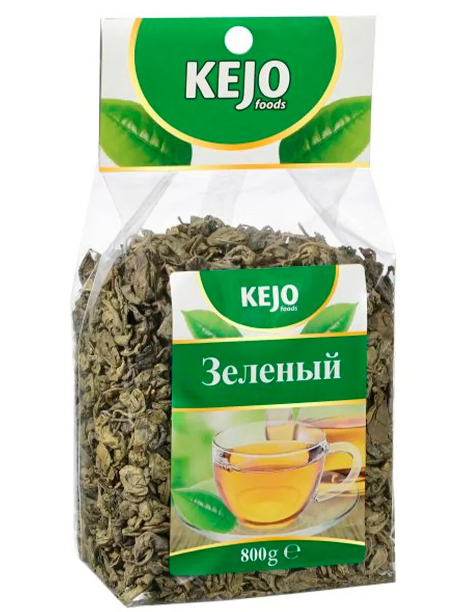 Натуральный зеленый чай Kejo Foods, крупнолистовой, без добавок, 800 г