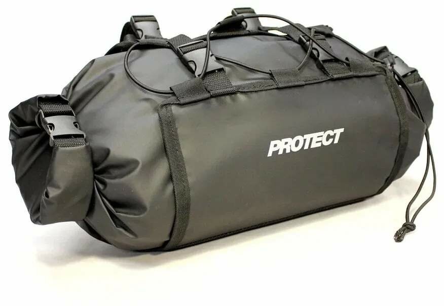 Велосумка на багажник до 17 литров, серия Bikepacking, цвет черный, Protect .