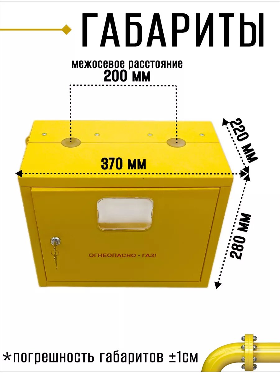 Шкаф для газ счетчика 2.0 (200мм) дверь — фото 1