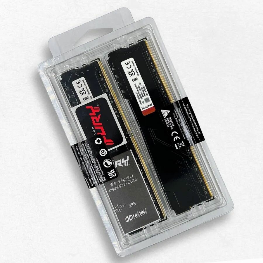 Kingston Fury Оперативная память Beast Black DDR4 16Gb (2x8Gb) 3200 MHz DIMM KF432C16BBK2/16-SP — фото 1