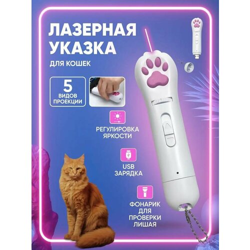 Лазерная указка для кошек / Игрушка для кошек / Лазер дразнилка с usb