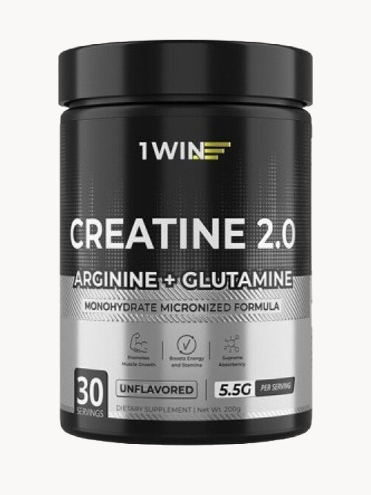 Креатин моногидрат порошок + глютамин + аргинин, спортивное питание, вкус Нейтральный, 200г, 30 порций