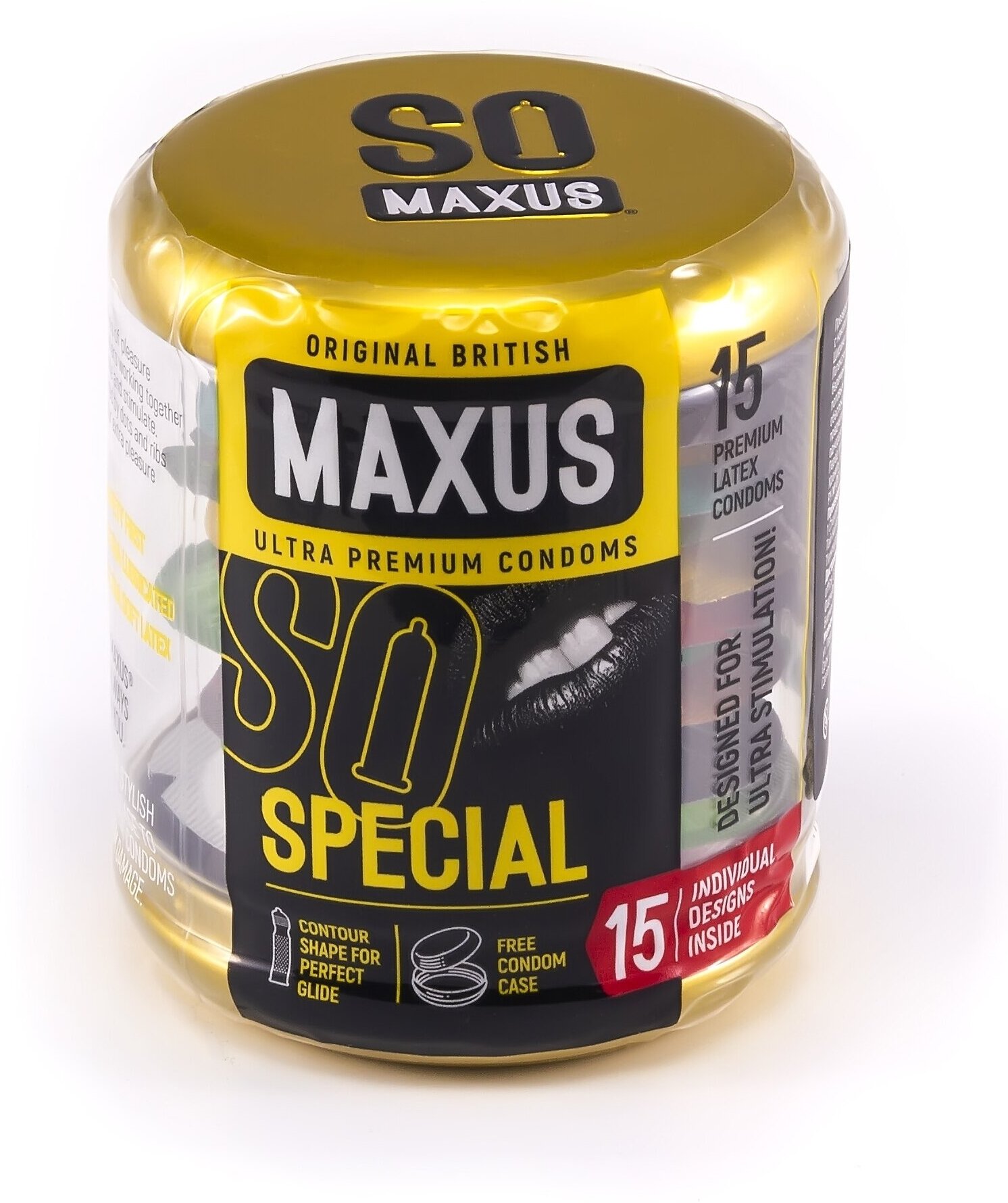 Презервативы точечно-ребристые MAXUS Special №15 в большом кейсе