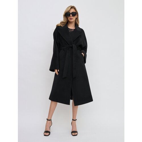 фото Пальто женское brandstoff длинное, демисезонное, весеннее, пальто халат, с поясом
