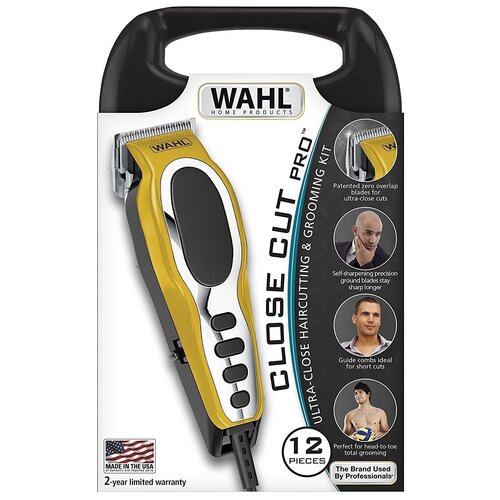 Машинка для стрижки Wahl Close cut Pro 10 Вт 6 насадок желтый 309900₽