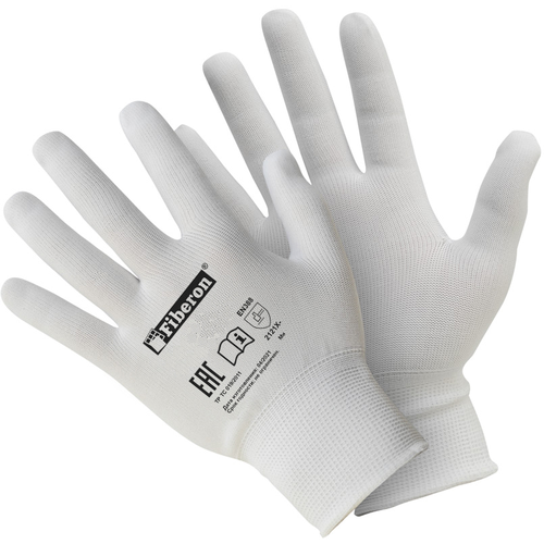 Перчатки полиэстер тонкие для поклейки обоев Fiberon размер 9 / L перчатки для поклейки стеклообоев и стеклохолста полиэстер fiberon sandy latex размер 8 m