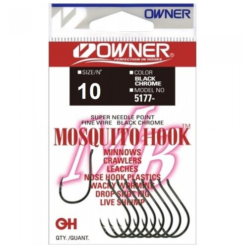 Крючки OWNER 5177-011 Mosquito Hook BC №10 12шт