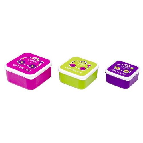 фото Trunki набор контейнеров для еды trixie 0300-gb01 розовый/зеленый/фиолетовый