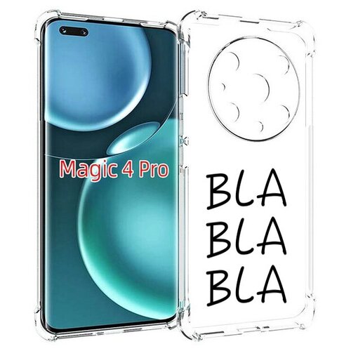 Чехол MyPads Bla-Bla для Honor Magic4 Pro / Magic4 Ultimate задняя-панель-накладка-бампер