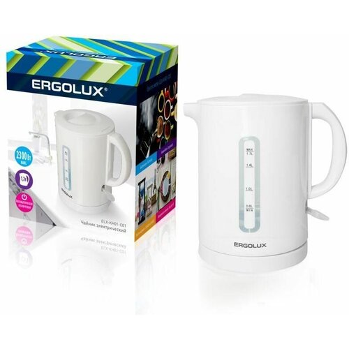 Чайник ELX-KH01-C01 пласт спираль 17л 160-250В 1500-2300Вт бел Ergolux 13114 174900₽