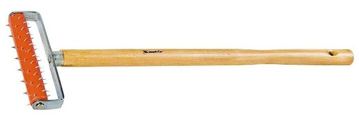 Валик для гипсокартона, 150 мм, игольчатый, деревянная ручка 500 мм MTX - фотография № 1
