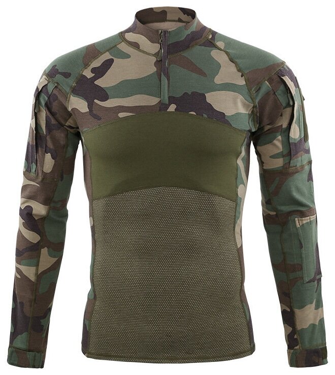 Рубашка тактическая Kamukamu камуфляж Woodland / Combat Shirt Woodland (размер: 54, рост: 176-182, размер производителя: 3xl)