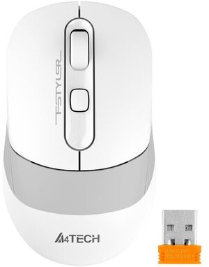 Мышь беспроводная A4TECH Fstyler FB10C белый/серый (FB10C GRAYISH WHITE)