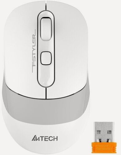 Изображение товара Мышь беспроводная A4TECH Fstyler FB10C белый/серый (FB10C GRAYISH WHITE)