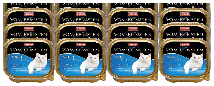 Animonda Vom Feinsten, беззерновой, с лососем, с креветками 100 г х 32шт(паштет)