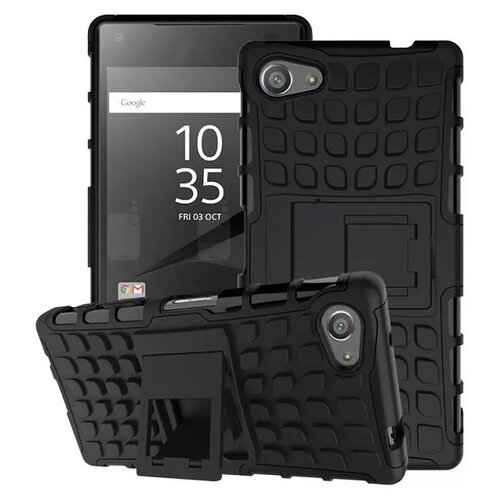 фото Чехол-бампер mypads для sony xperia z5 compact e5803/ e5823 противоударный усиленный ударопрочный черный