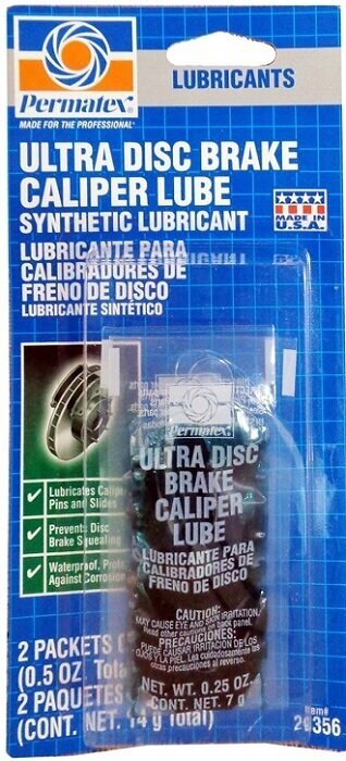 Смазка Тормозных Суппортов Ультра Ultra Disk Brake Caliper Lube, 14гр В Блистере Permatex арт. 20356