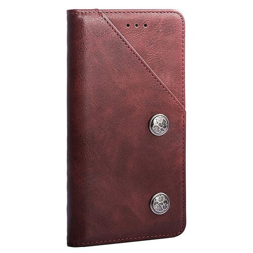 фото Чехол-книжка mypads для huawei honor v30 / vera 30 / view 30 креативный крафтовый ретро футляр азиатский стиль ручной работы c декоративными пуговицами и визитницей красный