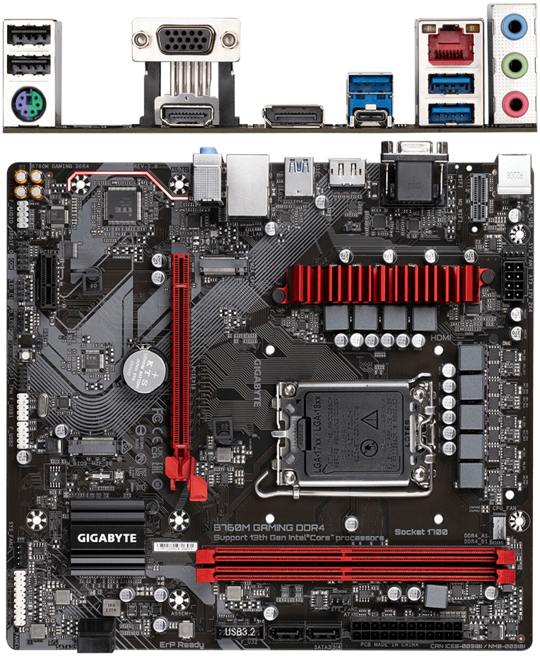 Материнская плата Gigabyte B760M GAMING DDR4, Soc-1700, mATX - фото №2