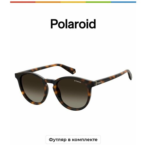 Солнцезащитные очки Polaroid Polaroid PLD 6098/S 086 LA PLD 6098/S 086 LA, коричневый, мультиколор polaroid pld 4058 s 086 la