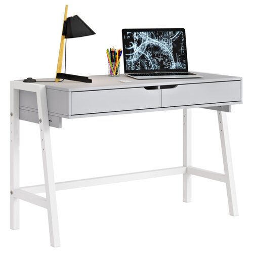 фото Письменный стол polini kids mirum 1440, шхг: 128х60 см, цвет: серый/белый