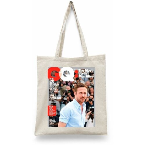 фото Сумка-шоппер унисекс каждому своё "актёр/райан гослинг/ryan gosling" черная