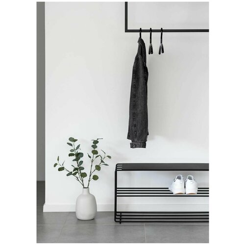 Вешало (вешалка потолочная) рейл в стиле лофт, MONO furniture, серия ONE LINE, 102 см x 78 см, 4 крючка