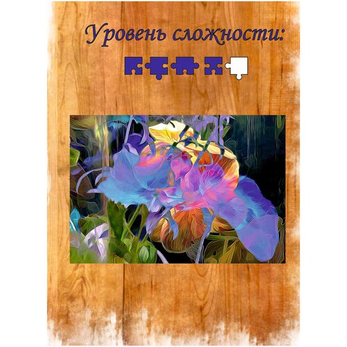 Деревянный пазл Цветок лунный, 26*18 см, 142 детали Подарок