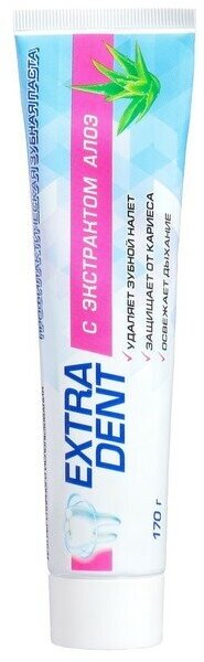 Зубная паста Aloe extra dent, туба, без пенала, 170 гр