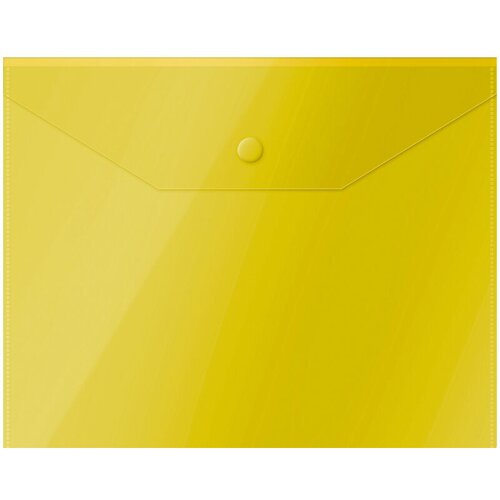 Папка-конверт на кнопке OfficeSpace А5 (190*240мм), 150мкм, полупрозрачная, желтая, 30 шт папка конверт на кнопке officespace а5 190 240мм 120мкм прозрачная 10 шт