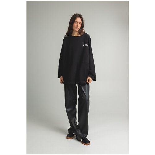 фото Лонгслив объёмный плотный paris black label.b