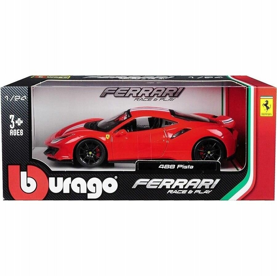 Автомодель Bburago Ferrari 488 Pista (18-26026) - фото №7